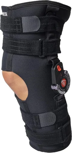 Vista 8 de Breg Rodillera Recover, larga, malla de aire, espalda abierta, envolvente (XS) Long airmesh hinged knee support that eases LCL, knee sprain