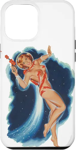 Vista 6 de Funda para iPhone 15 Space Explorer Ciencia ficción Ciencia Ficción Pin Up Girl