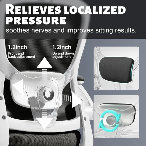 Vista 4 de Silla de oficina ergonómica, silla de juegos, silla de escritorio