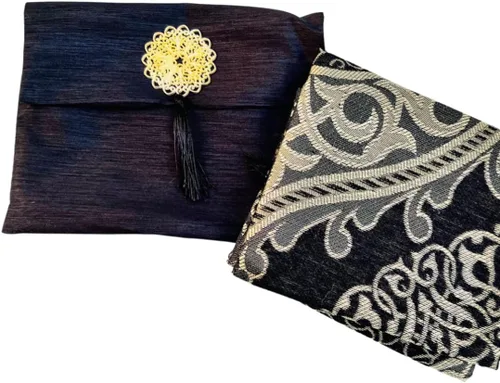 Vista 6 de Tapete de oración islámica, alfombra de oración turca con bolsa y sellado de adornos, alfombrilla de oración portátil con práctica bolsa