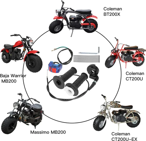 Vista 2 de YOXUFA Mini kit de acelerador de bicicleta de repuesto para Coleman Minibike CT200U CT200U-EX BT200X Baja DB30 Warrior MB200 Predator 212cc Motovox