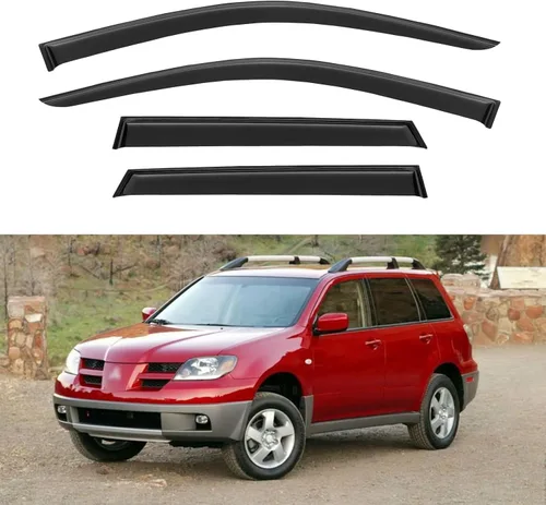 Vista 188 de YQAUTEC - Viseras para ventana, protectores contra la lluvia, compatibles con Subaru WRX 2015-2021, deflectores de viento para ventanas, viseras