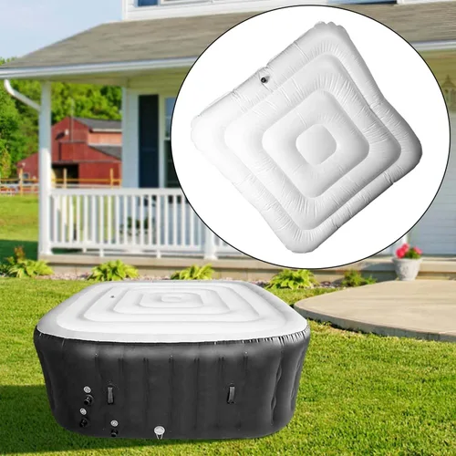 Vista 5 de Cubierta inflable para bañera de hidromasaje compatible con la mayoría de nuestra gama de jacuzzis de spa, tapa de ahorro de energía para bañera