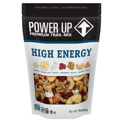 Vista 23 de Power Up Mega Omega Trail Mix Gourmet Nut - Bolsa de mezcla de frutos secos, 14 onzas