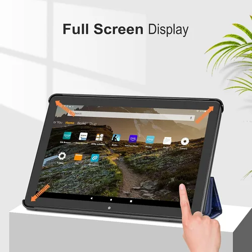 Vista 8 de Fintie Funda para tablet Amazon Fire HD 10 y Fire HD 10 Plus (solo compatible con versión 11ª generación 2021) – ultra ligera y delgada cubierta