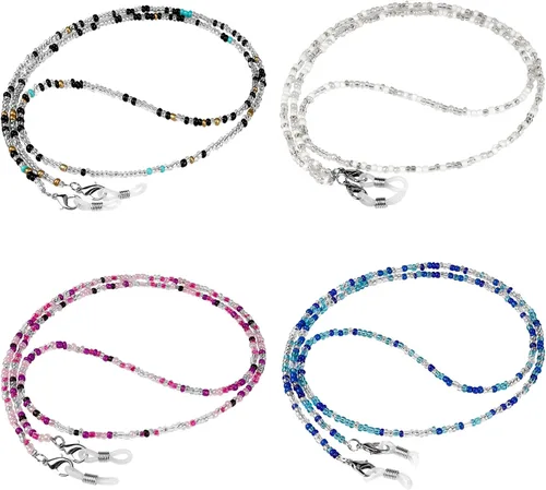 Vista 14 de ONESING 4-10 piezas Cadenas de gafas para mujer, soporte de cadena para anteojos, correa para gafas, cadena para anteojos, cordón para gafas, regalo