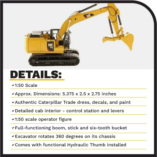 Vista 4 de Diecast Masters Excavadora hidráulica Caterpillar 323F L, Core Classics Series Camiones para gatos y equipo de construcción, coleccionable a escala