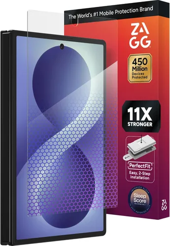 Vista 10 de ZAGG Glass XTR3 - Protector de pantalla para Samsung Galaxy Z Flip7 FE/ Flip6 (solo pantalla frontal), vidrio reciclado, más avanzado