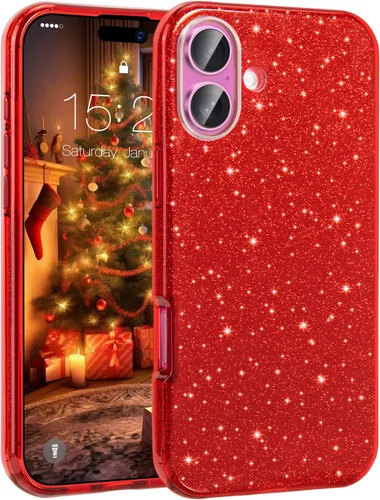 Vista 19 de MATEPROX - Funda compatible con iPhone Air de 6.5' [2025], carcasa protectora de 3 capas con purpurina brillante y tendencia, anti-arañazos y a