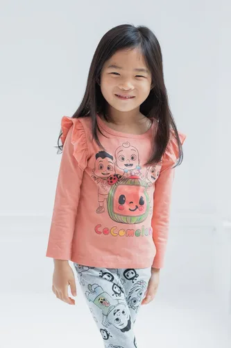 Vista 2 de CoComelon JJ Cody Nina - Conjunto de camiseta y leggings para bebés y niños pequeños