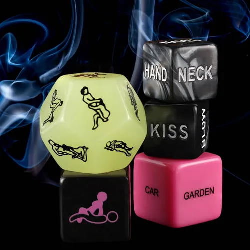 Vista 3 de Dados sexuales para parejas adultas, juegos sexuales, juguetes sexuales para parejas, dados sexuales nocturnos, juguetes sexuales