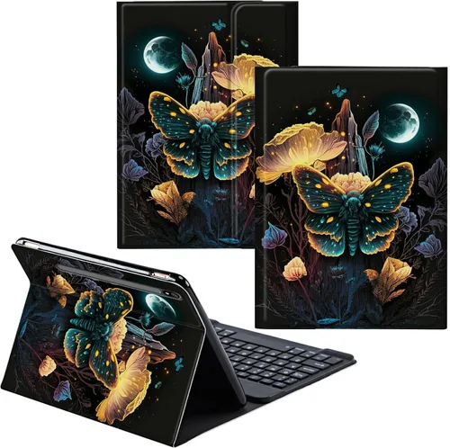 Vista 82 de Funda para Samsung Galaxy Tab S6 Lite 2022/2020 Teclado inalámbrico desmontable y cubierta de cuero PU Funda protectora para Samsung Galaxy Tab S6