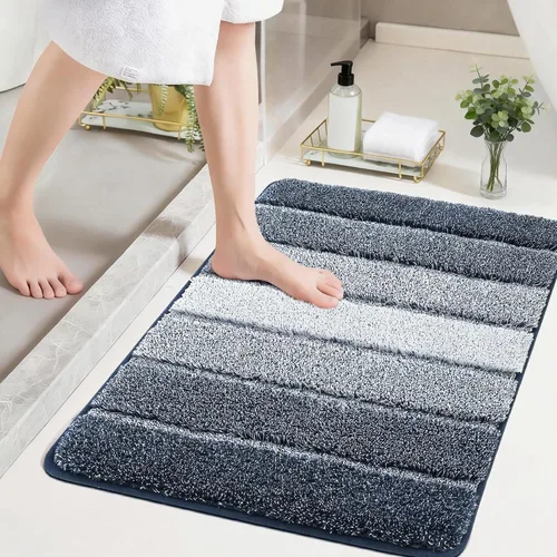 Vista 28 de COSY HOMEER Alfombras de baño de 24 x 17 pulgadas, ultra suaves y absorbentes, con respaldo de TPR antideslizante, lavable a máquina, alfombra Beige