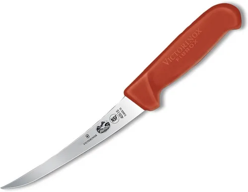 Vista 2 de Victorinox - Cuchillo deshuesador curvado con hoja semirrígida Fibrox Pro, mango de fibrox