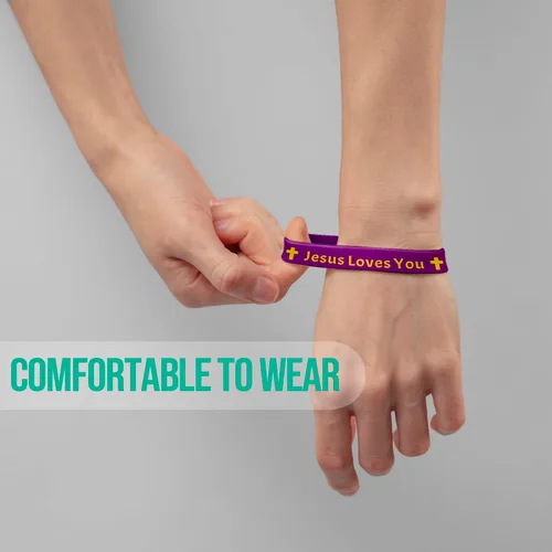 Vista 4 de Custom Rubber Bracelets – 0.5” Wide Personalized Silicone Wristbands for Parties, Awareness, Events & Celebrations