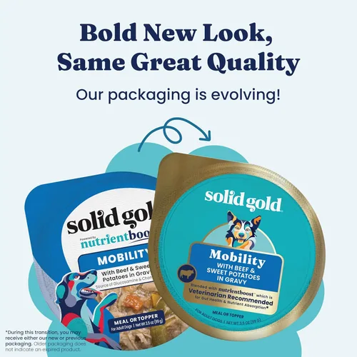 Vista 4 de Solid Gold Complemento de Comida Húmeda para Perros y Copitas de Comida - Con Carne de Res y Batata para Soporte de Cadera y Articulaciones