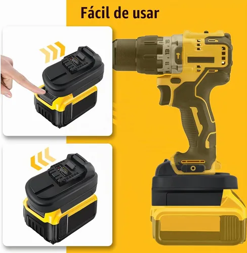 Vista 6 de para Dewalt 20V a 12V MAX Adaptador de batería, Convertir para batería Dew 20V a para Dewalt 12V DCB12V Herramientas de batería