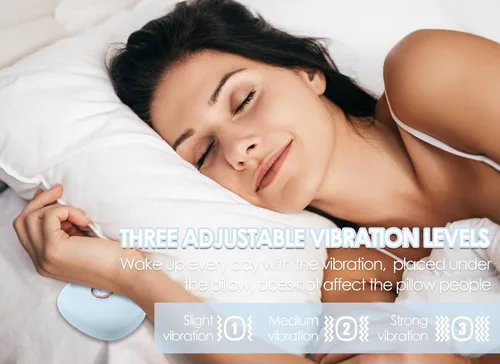 Vista 5 de Dpofirs Reloj despertador para sordos, efecto de vibración, pantalla LED, reloj despertador digital, baterías incluidas, dibujos animados, dos
