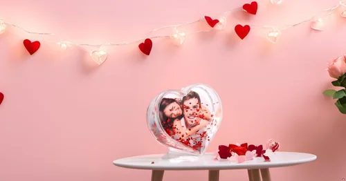 Vista 7 de Marco de Fotos de Purpurina Líquida de Mejores Amigos de Acrílico Flotante Personalizado con Efecto de Globo de Nieve Lindo Marco Familiar de Pareja