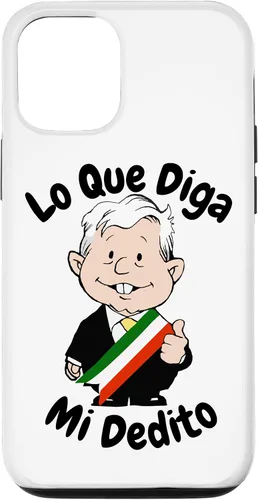 Vista 28 de Funda para iPhone 16 Lo Que Diga Mi Dedito Divertida Caricatura AMLO Amlito México 4T