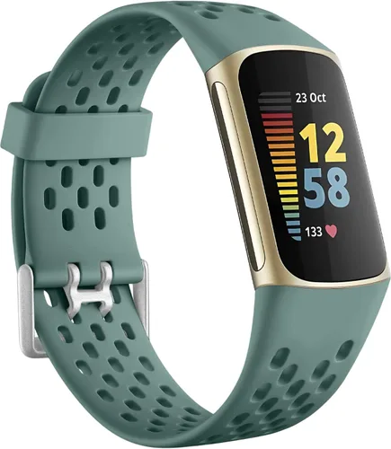 Vista 22 de Getino Bandas compatibles con Fitbit Charge, correas deportivas de repuesto ajustables transpirables suaves para Fitbit Charge 5/6, Negro