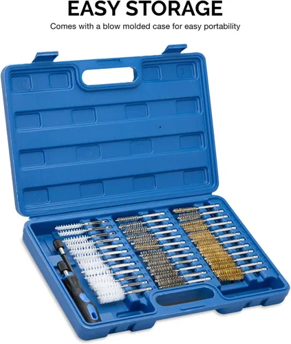 Vista 10 de NEIKO 00325A - Accesorios de Cepillo de Alambre para Taladro con vástago hexagonal de 1/4 pulgadas, surtido de cepillos SAE y MM, se puede montar