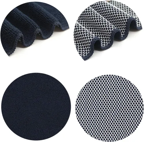 Vista 6 de Paños de microfibra de secado rápido, trapos de limpieza de cocina, trapos para el polvo, paños ultra absorbentes sin pelusa con lado de limpieza