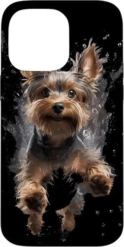 Vista 21 de Funda submarina para iPhone 16 Yorkshire Terrier buceo para perros