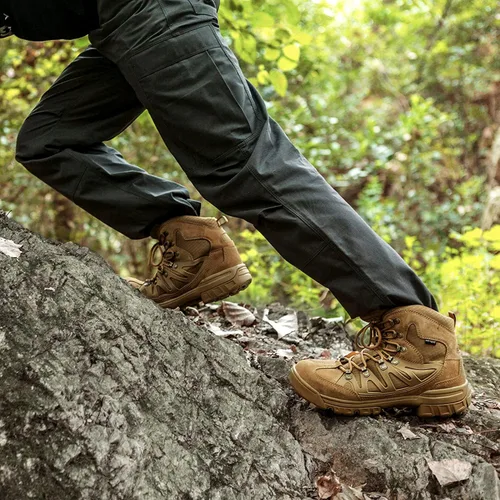 Vista 7 de FREE SOLDIER Mens Tactical Waterproof Lightweight Hiking Boots Military Combat Boots Work Boots