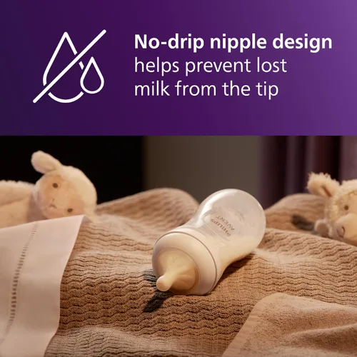 Vista 15 de Philips AVENT Biberón natural con pezón de respuesta natural, conjunto de regalo para bebé recién nacido, SCD838/02