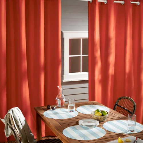 Vista 187 de TOWN & COUNTRY BASICS Cabana Cortinas Sólidas de Peso Pesado para Interiores y Exteriores, Opacidad de Filtrado de Luz con Parte Superior de Ojales