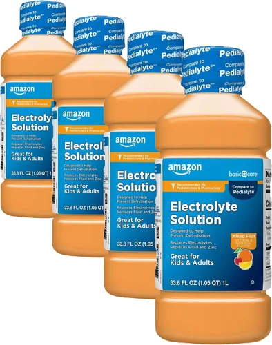Vista 18 de Amazon Basic Care Solución de electrolitos Advantage Care con prebióticos PreVital, sabor a frambuesa azul, diseñada para ayudar a prevenir