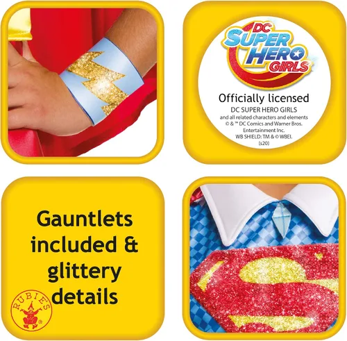 Vista 4 de Disfraz de Supergirl para niños DC Deluxe, Rubie
