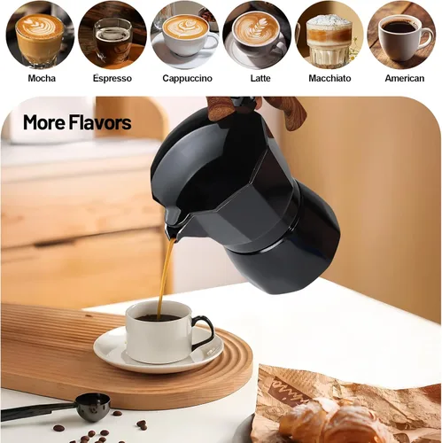 Vista 132 de Cafetera clásica de aluminio para 3 tazas Azul