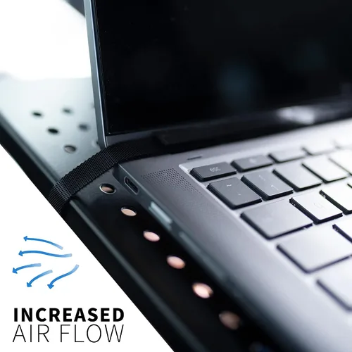 Vista 9 de VIVO Soporte de automóvil para laptop, extensión totalmente ajustable, soporte para portátil para camiones, furgonetas y SUV, articulación y ajuste