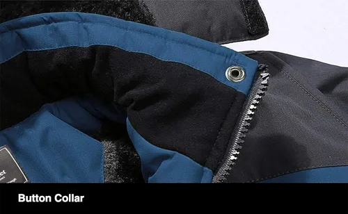 Vista 4 de MAGCOMSEN - Chaqueta de invierno para hombre, impermeable, abrigada, con forro polar y múltiples bolsillos