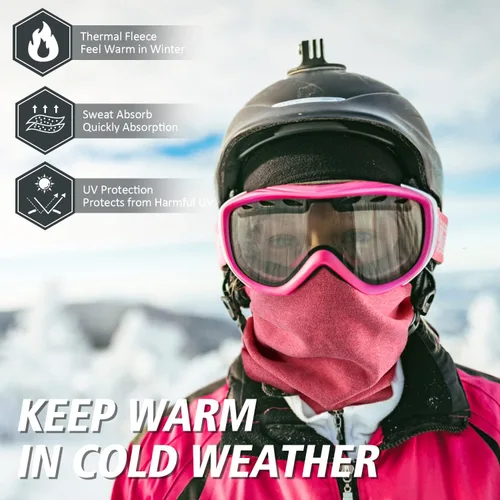 Vista 2 de LUOLIIL VOE 4 Pack Winter Neck Warmer, Neck Gaiter Ski for Men & Women