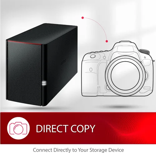 Vista 7 de BUFFALO LinkStation SoHo 220 2-Bay Personal Cloud Office NAS 8TB (2x4TB) con discos duros incluidos