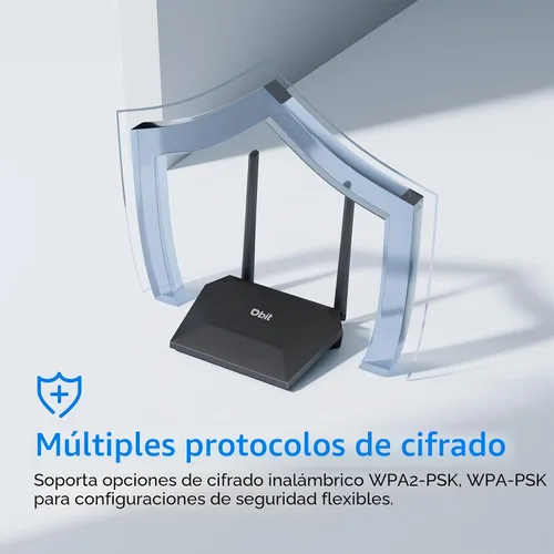 Vista 6 de DBIT N300 2.4GHz - Router WiFi con modo repetidor inalámbrico WISP, Router de Internet para hogar inteligente - Red de invitados, Control de acceso
