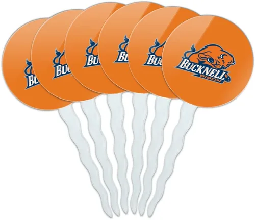 Vista 163 de Abilene Christian - Juego de 6 palillos para cupcakes con logotipo secundario