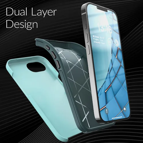 Vista 4 de Funda Crave Dual Guard compatible con iPhone 16e, funda de doble capa de protección contra golpes para iPhone 16e (6.1") - Aqua
