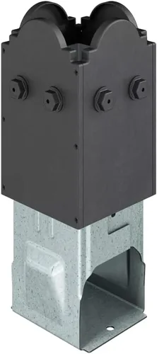 Vista 3 de Simpson Strong-Tie MPB66Z MPBZ ZMAX Base de poste de momento galvanizado para 6x6 con tornillos SDS