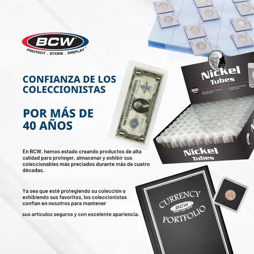 Vista 9 de BCW Tubos de monedas de medio dólar para Kennedy Half Dollars, herméticos