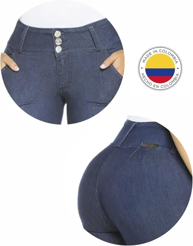 Vista 8 de equilibrium J8915 - Jean Colombiano Bootcut para Mujer - Jean Curvy Stretch Mid Rise - Jean Colombiano Levanta Cola