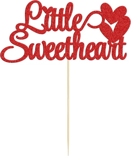 Vista 21 de Ephlyn 24 adornos para cupcakes con purpurina para el día de San Valentín, dulce amor, corazón, día de San Valentín, decoración para cupcakes