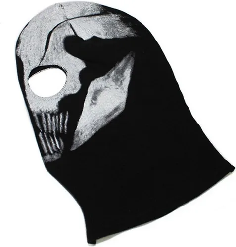 Vista 6 de Máscara de fantasma de tela, pasamontañas, capucha de calavera, capucha de invierno, máscara Cyberpunk