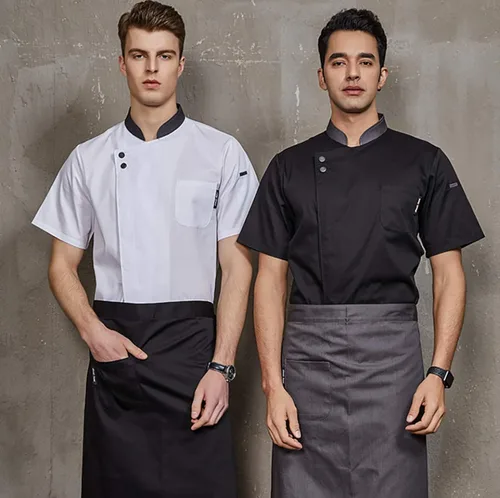 Vista 3 de Chaqueta de chef ligera de manga corta para hombre