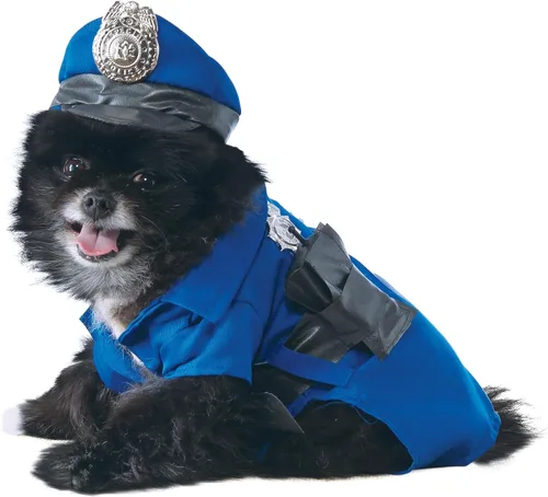 Vista 2 de Disfraz para mascota de perro policía, s, Azul