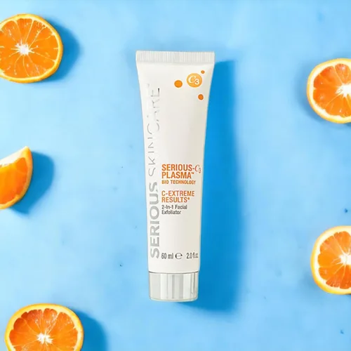 Vista 4 de Serious Skincare C-EXTREME RESULTS 2 oz - Exfoliante facial de limpieza profunda y rejuvenecimiento de poros, vitamina C, colágeno y enzimas