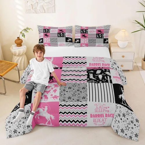 Vista 68 de Erosebridal Softball Comforter Set Patchwork Buffalo Plaid Twin Bedding Sets for Girls Kids Teens Child Galaxy Stars Ball Game Baseball Comforter